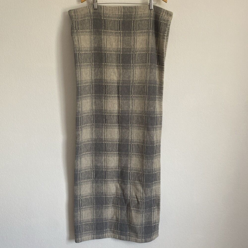Pendleton Home Collection Blanket Cotton Blend Grey Plaid Picnic Tailgate 48x56
